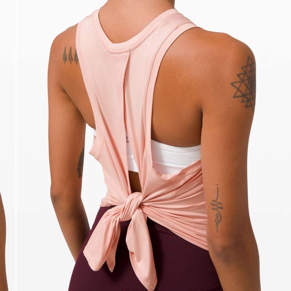 Lululemon All Tied Up Tank Top Pink Mist (First Release) - Picture 1 of 6